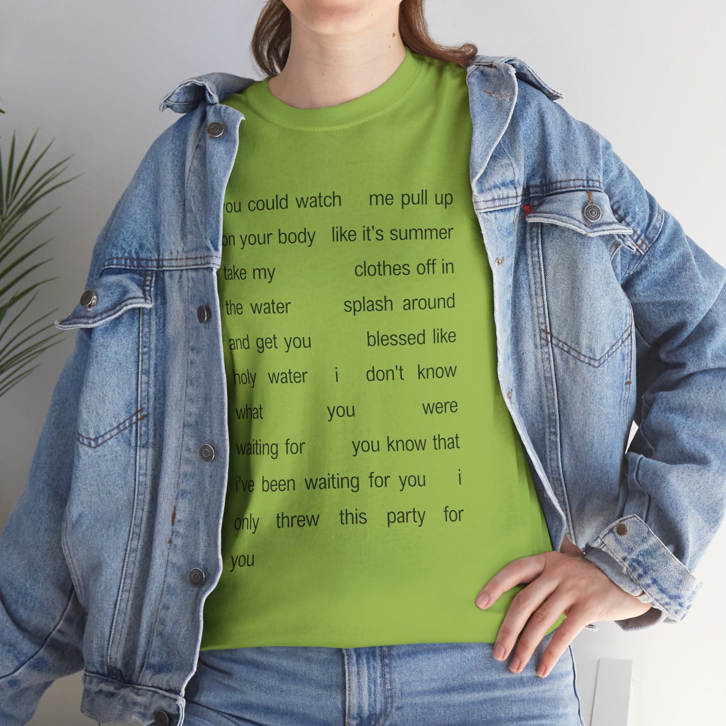 Charli XCX “Party 4 U” Lyric Tee – Brat Green T-shirt