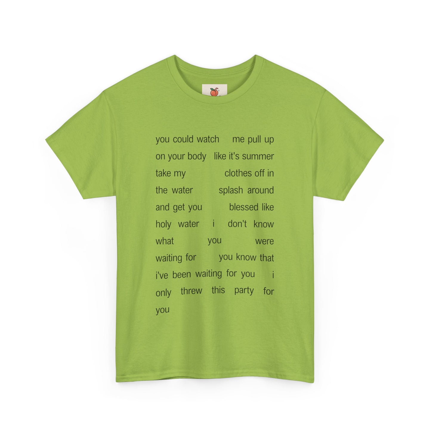 Charli XCX “Party 4 U” Lyric Tee – Brat Green T-shirt