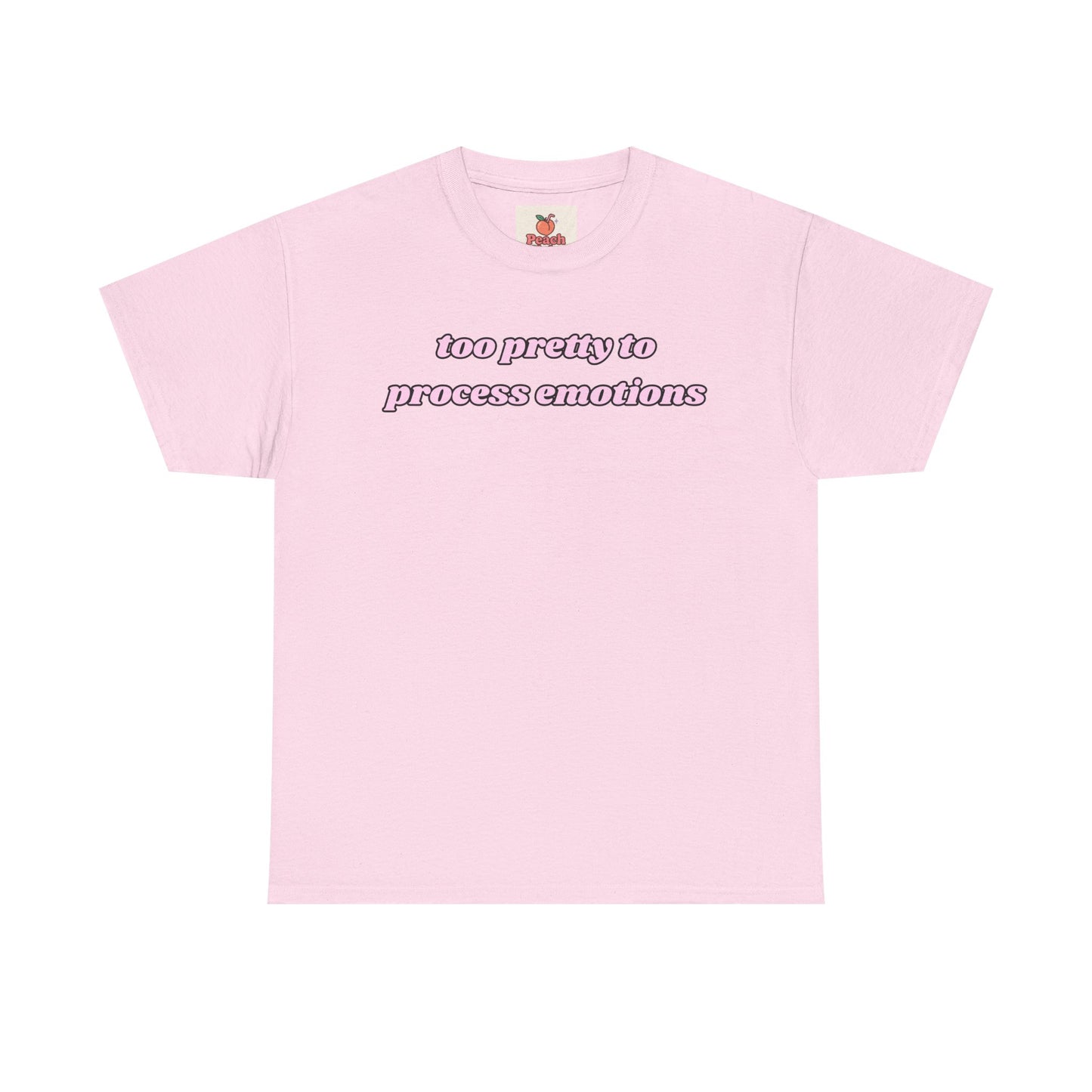 Too Pretty to Process Emotions” Tee – Y2K Crashout aesthetic
