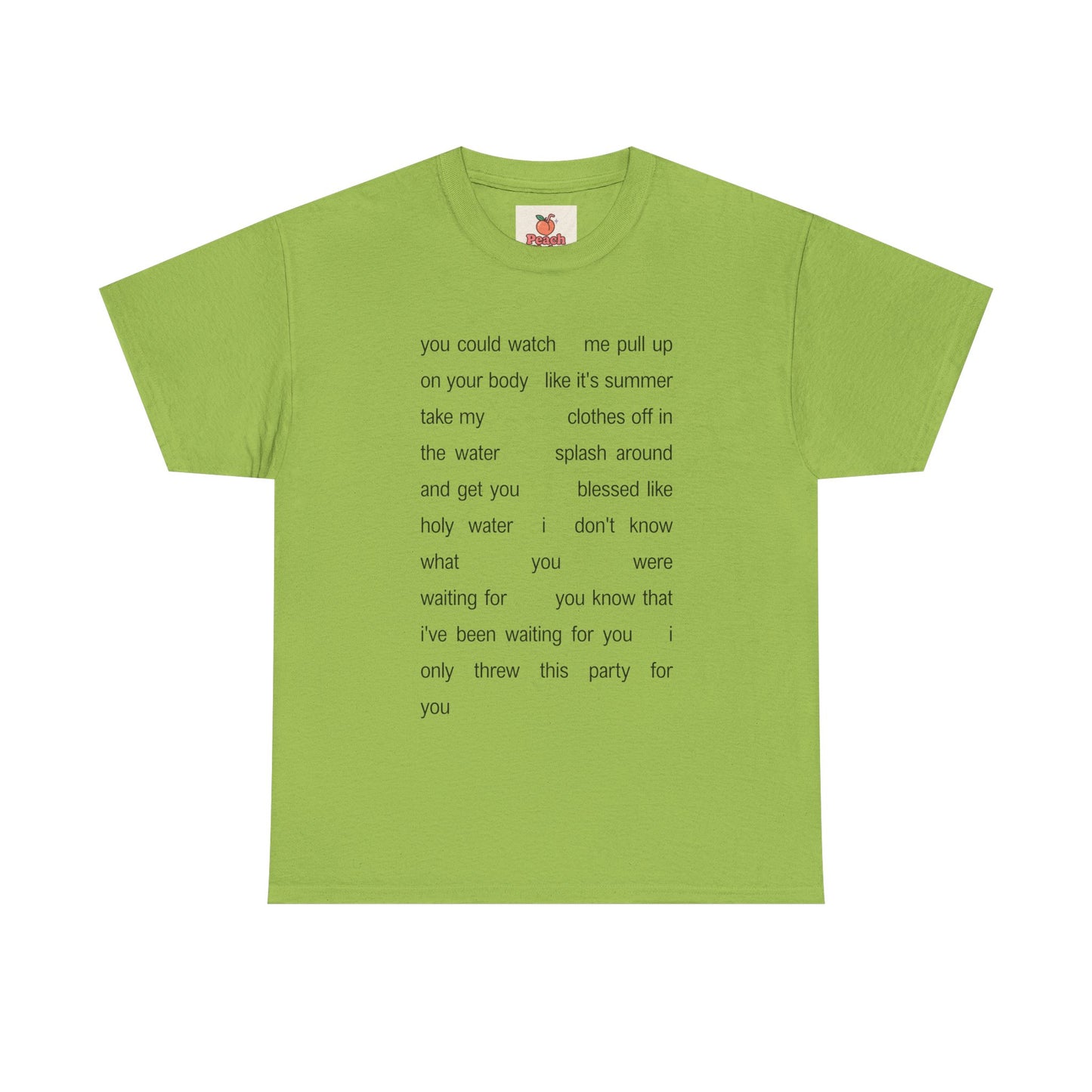 Charli XCX “Party 4 U” Lyric Tee – Brat Green T-shirt