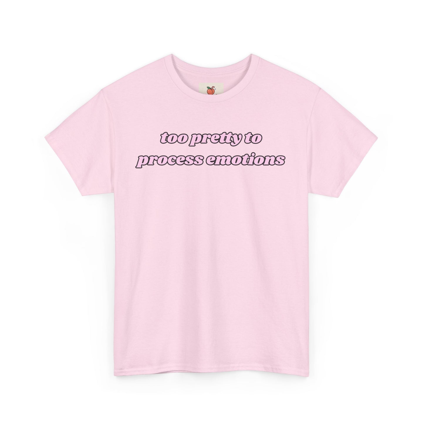 Too Pretty to Process Emotions” Tee – Y2K Crashout aesthetic