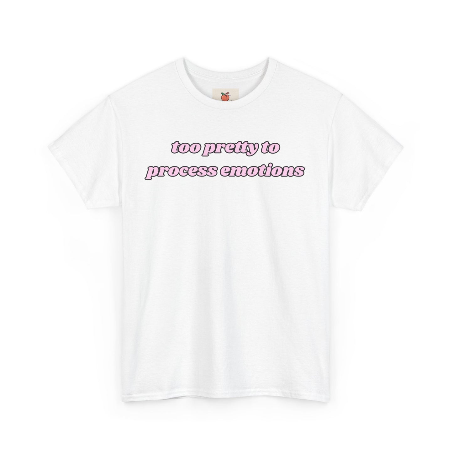 Too Pretty to Process Emotions” Tee – Y2K Crashout aesthetic