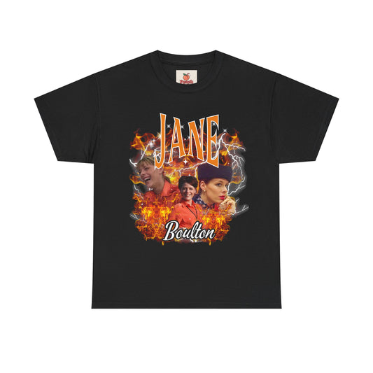 Jane Boulton T-Shirt - Flame bootleg tee