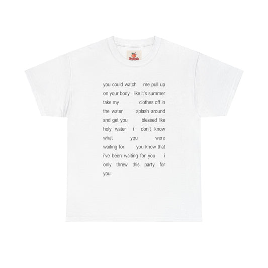 Charli XCX “Party 4 U” Lyric Tee – Brat Green T-shirt