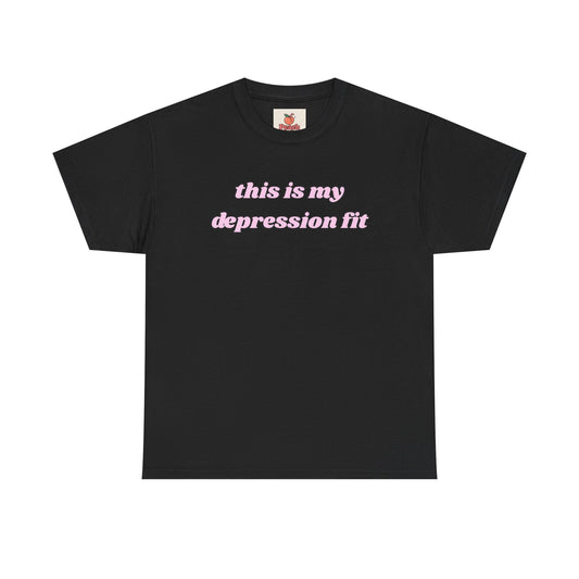 Depression T-shirt - “This Is My Depression Fit” Tee – Sad Girl Tee - Y2K Fashion