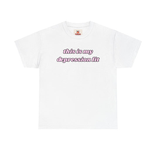 Depression T-shirt - “This Is My Depression Fit” Tee – Sad Girl Tee - Y2K Fashion