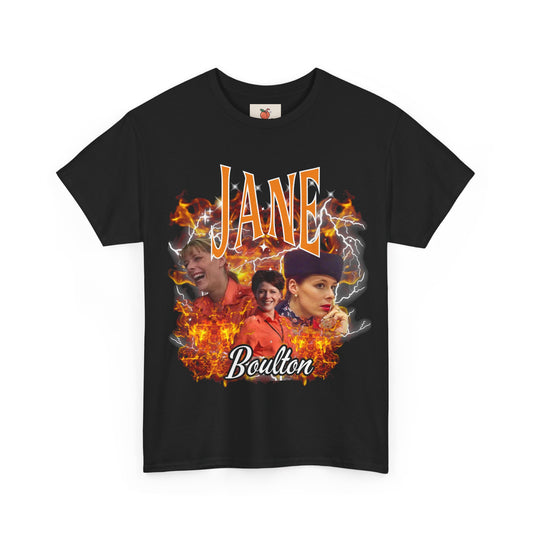 Jane Boulton T-Shirt - Flame bootleg tee